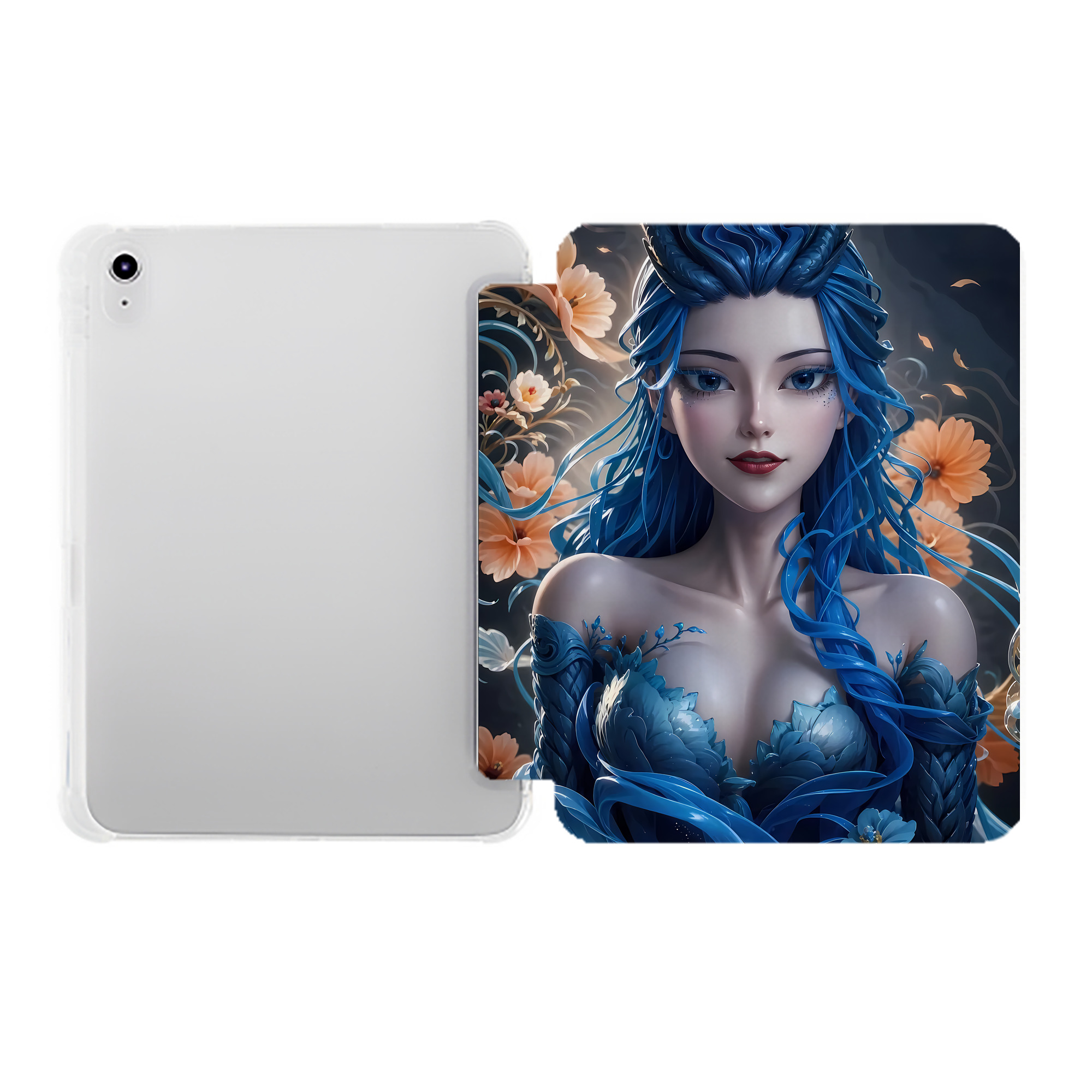 （画像用） Ne Zha 2 ナタ 魔童の大暴れ IPad ケース ペン収納付き 三つ折りスタンド PUレザー×シリコン 対応機種9.5/10.5/10.9インチ